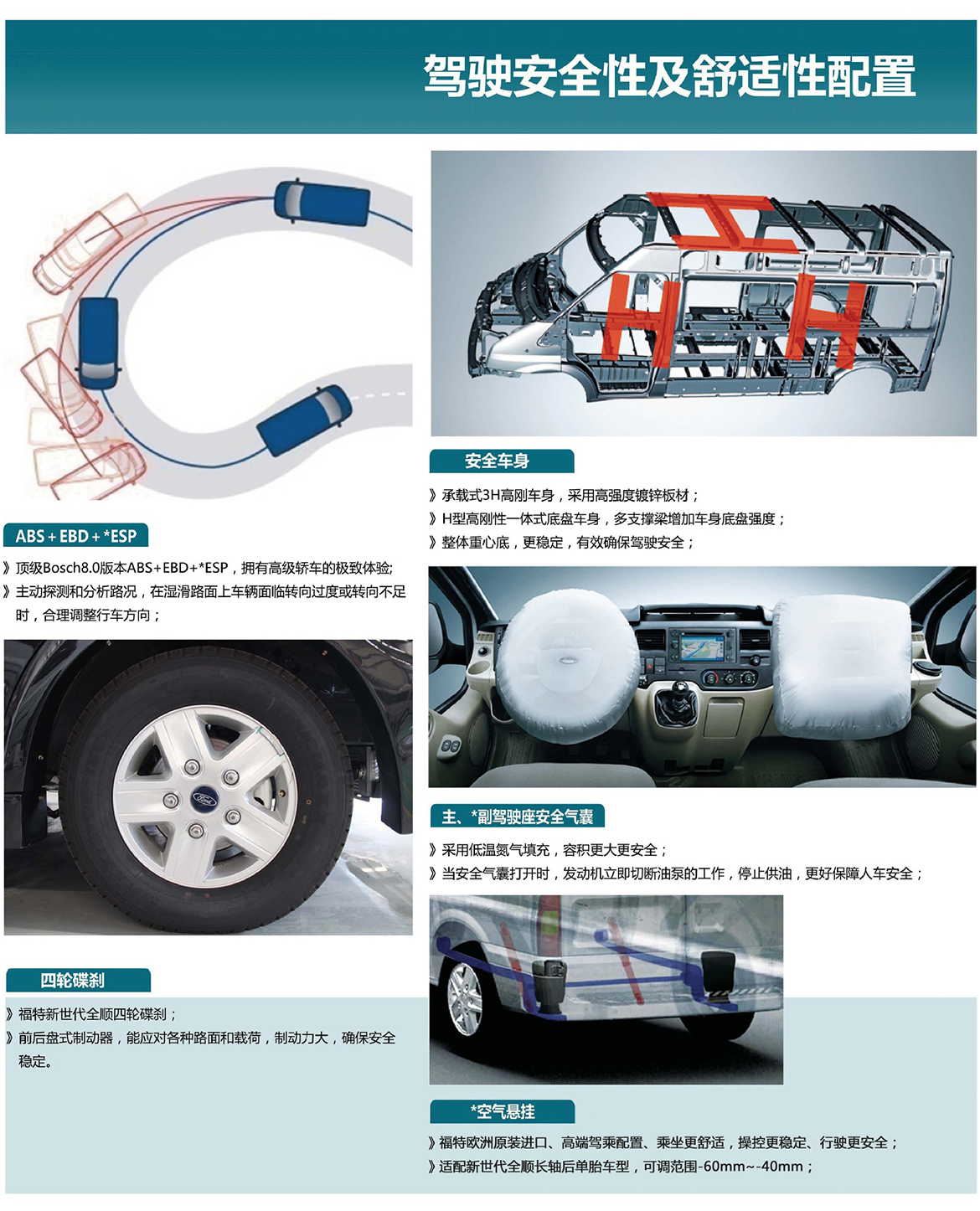 新世代全顺B型房车-舒适性配置